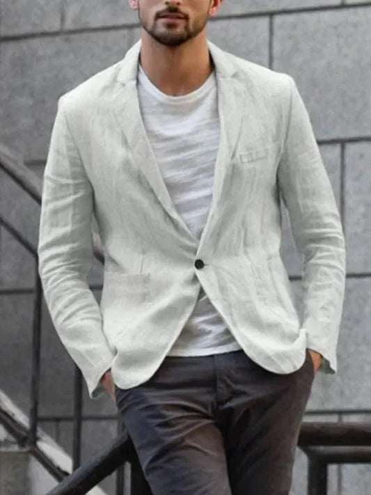 Men Blazer - Linen Blazer - Linen Blazer - LeStyleParfait