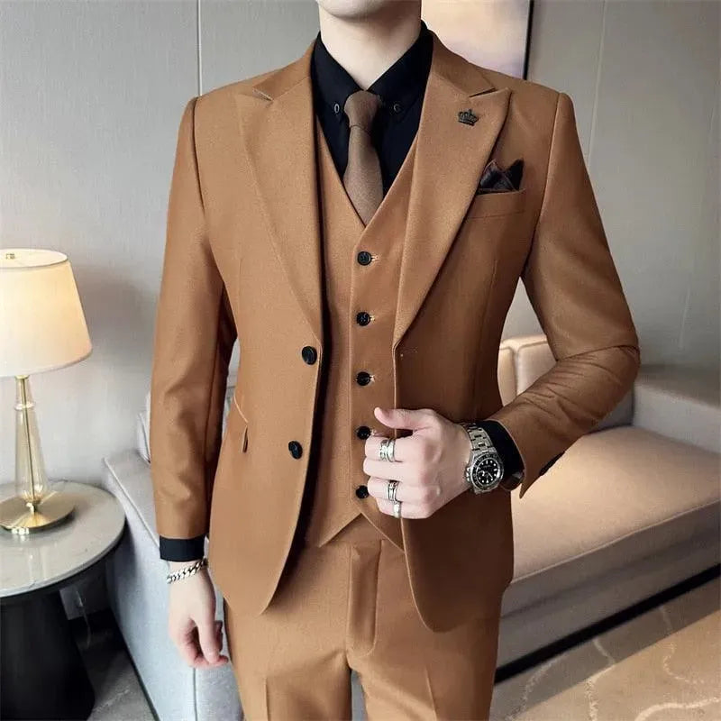 Marco Formal Business Three Piece Suit - Three Piece Suit - LeStyleParfait fashion image