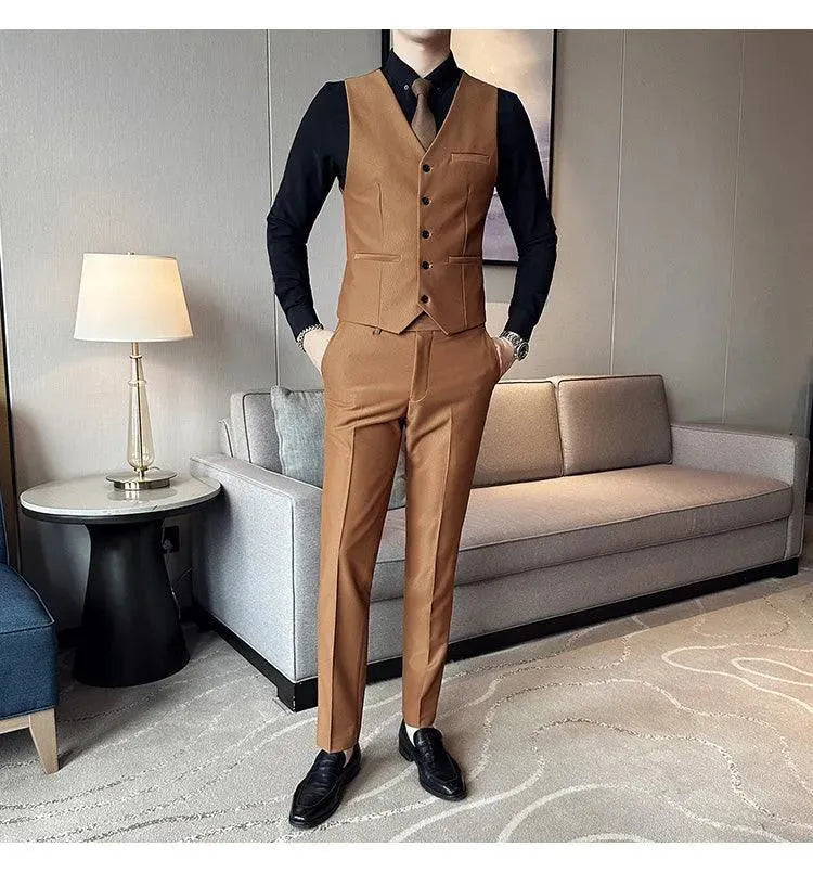 Marco Formal Business Three Piece Suit - Three Piece Suit - LeStyleParfait