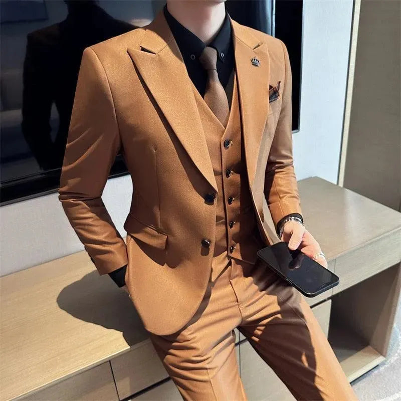 Marco Formal Business Three Piece Suit - Three Piece Suit - LeStyleParfait