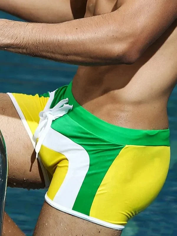 Men Colorblock Swim Shorts fashion image