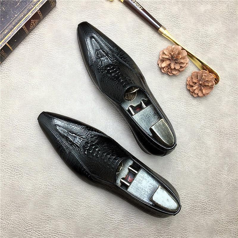 Men Dress Shoes - Basilio Serpentine Pointed Toe Shoes - Dress Shoes - LeStyleParfait