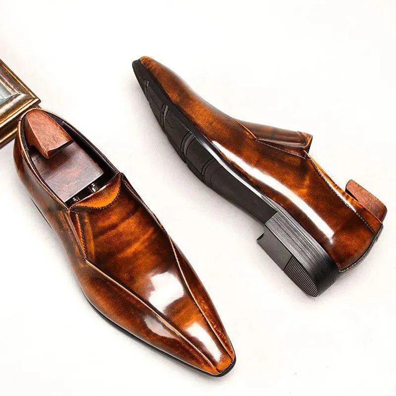 Men Dress Shoes - Mussolini Pointed Shoes - Dress Shoes - LeStyleParfait