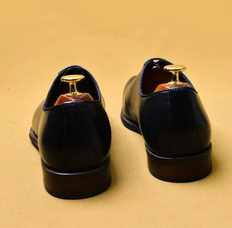 Men Dress Shoes - Salvatore Leather Oxford Shoes - Dress Shoes - LeStyleParfait