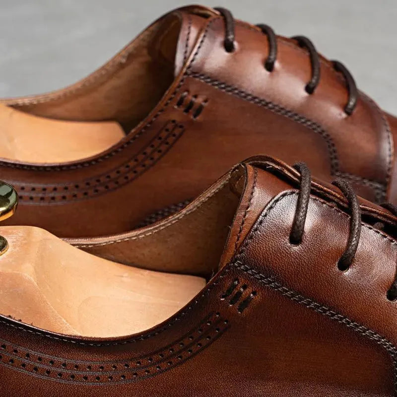 Men Dress Shoes - Samuele Italian Leather Shoes - Dress Shoes - LeStyleParfait