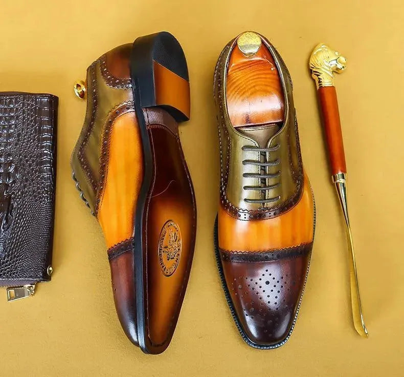 Men Dress Shoes - Timotio Leather Oxford Shoes - Dress Shoes - LeStyleParfait