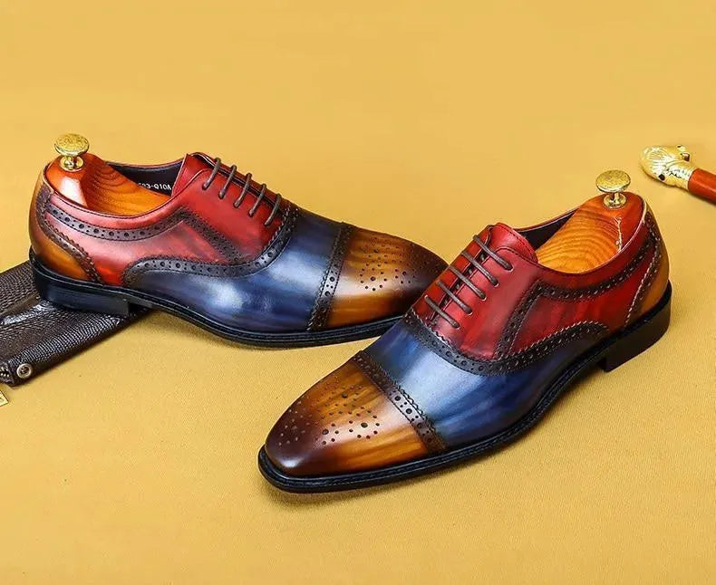 Men Dress Shoes - Timotio Leather Oxford Shoes - Dress Shoes - LeStyleParfait