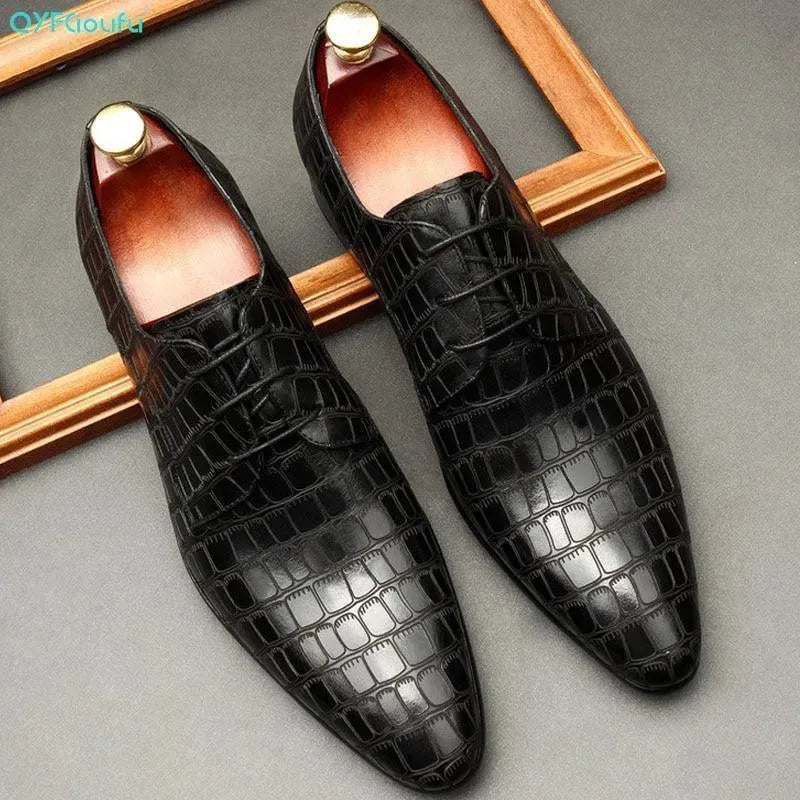 Men Dress Shoes - Wild Leather Shoes - Dress Shoes - LeStyleParfait