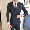 Never Late Plaid Double Breast Suit - Plaid Suit - LeStyleParfait