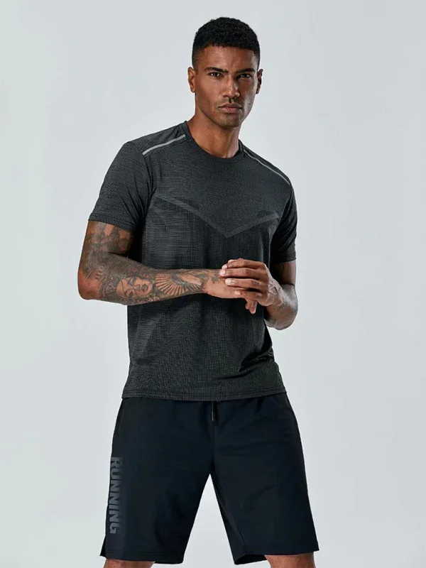 Men Green Performance Sports Tshirt-Men T-Shirt-LeStyleParfait