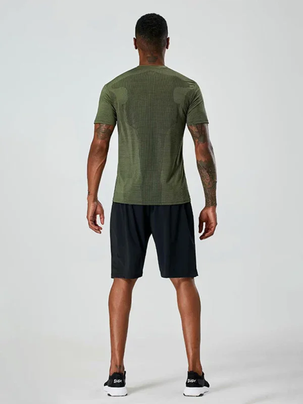 Men Green Performance Sports Tshirt-Men T-Shirt-LeStyleParfait