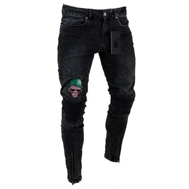 Men Jeans With Patches - Men's Jeans - LeStyleParfait