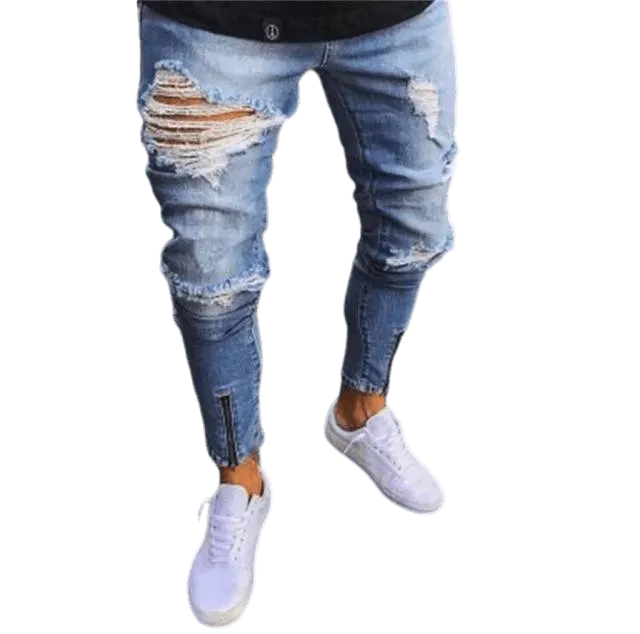 Men Jeans With Patches - Men's Jeans - LeStyleParfait