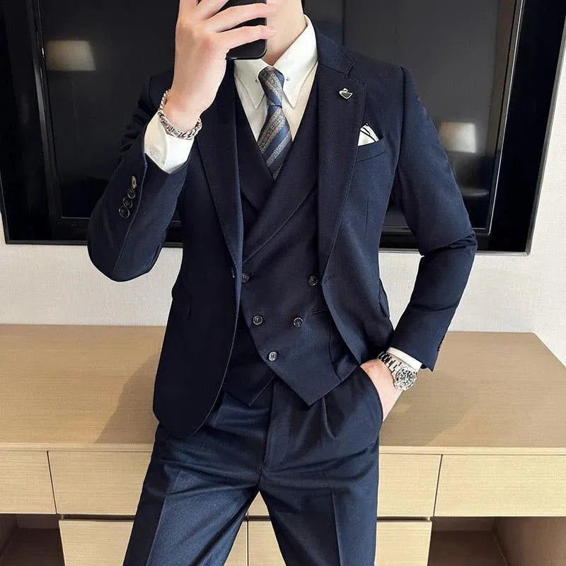 Pietro Formal Business Suit - Three Piece Suit - LeStyleParfait