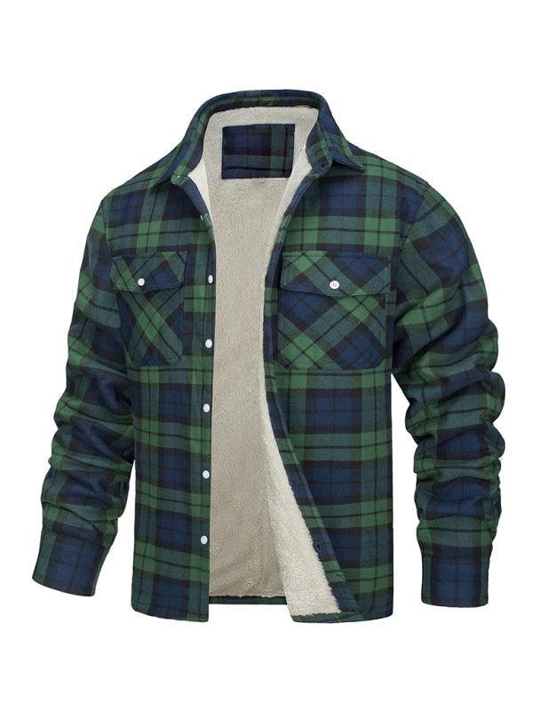 Men Plaid Winter Flannel Shirt - Flannel Shirt - LeStyleParfait