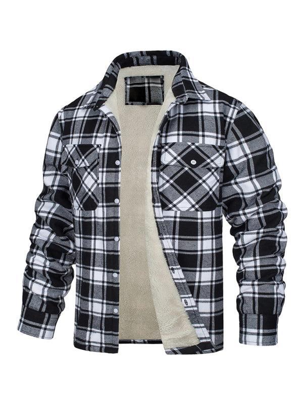 Men Plaid Winter Flannel Shirt - Flannel Shirt - LeStyleParfait