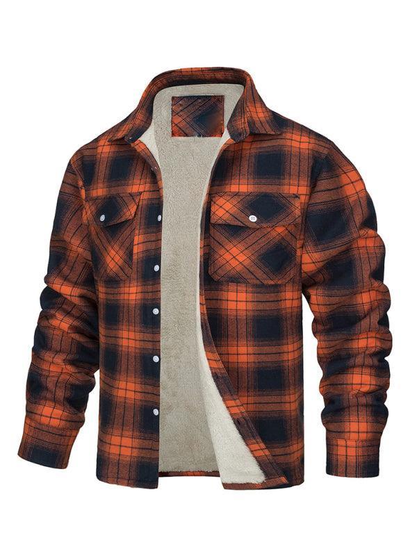 Men Plaid Winter Flannel Shirt - Flannel Shirt - LeStyleParfait