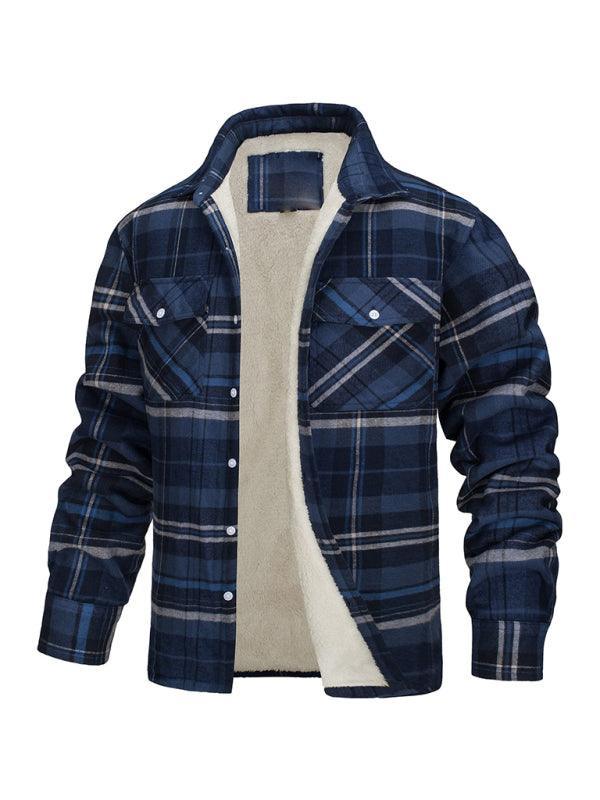 Men Plaid Winter Flannel Shirt - Flannel Shirt - LeStyleParfait