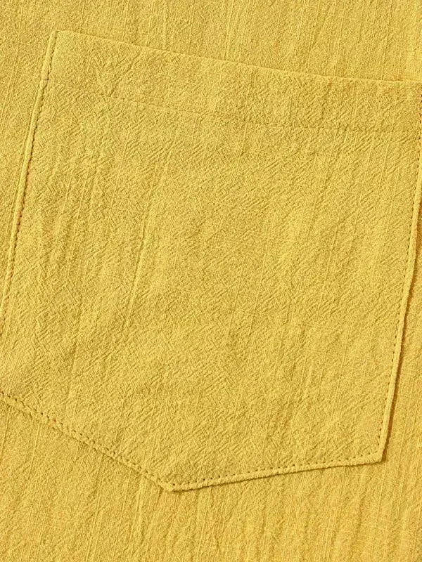 Men Relaxed Classic Linen Shorts Set - Solid Shorts Two-Piece Set - LeStyleParfait