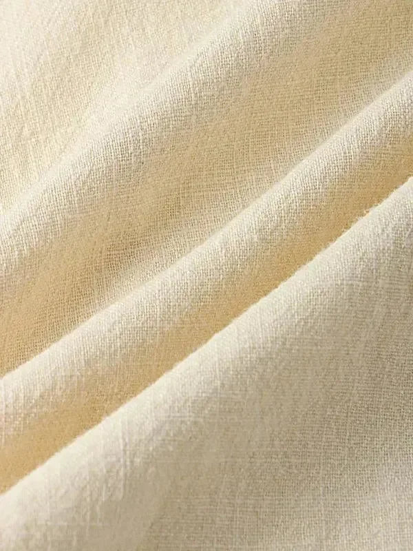 Men Relaxed Classic Linen Shorts Set - Solid Shorts Two-Piece Set - LeStyleParfait