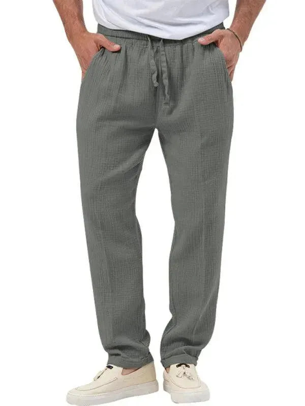 Men Relaxed Ribbed Jogger Lounge Set - Solid Jogger Two-Piece Set - LeStyleParfait