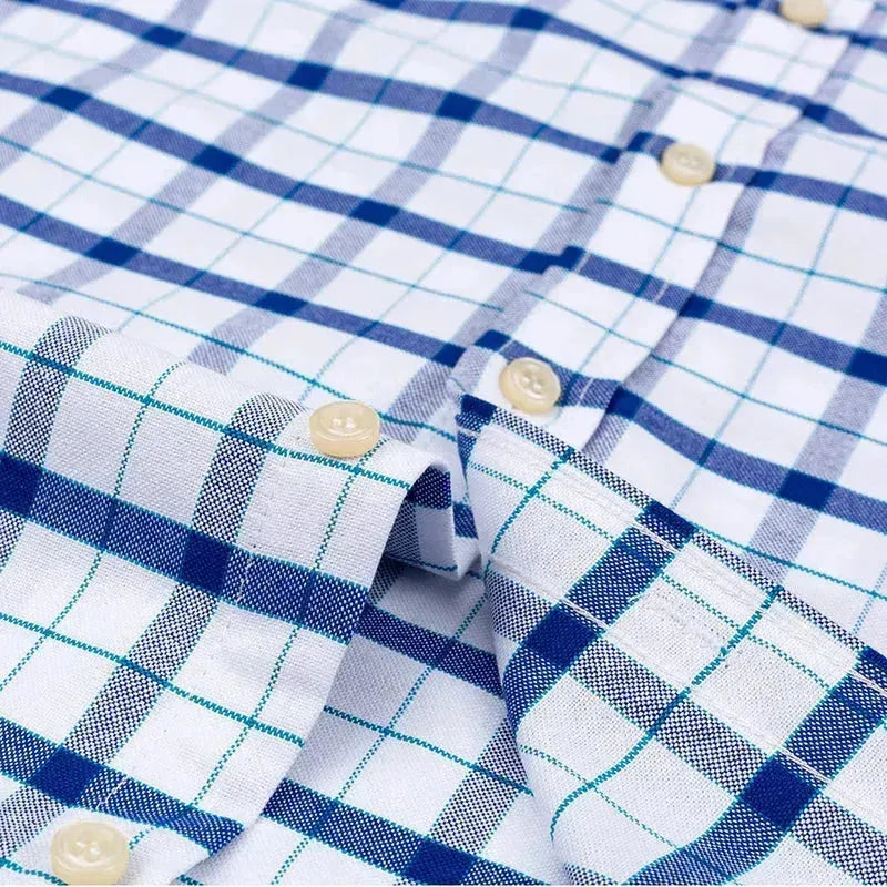 Men’s Big Check Short Sleeve Shirt - Check Shirt - LeStyleParfait