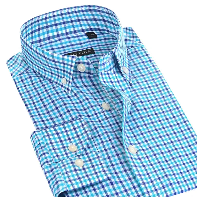 Men's Button Down Cotton Checkered Shirt - Checkered Shirt - LeStyleParfait
