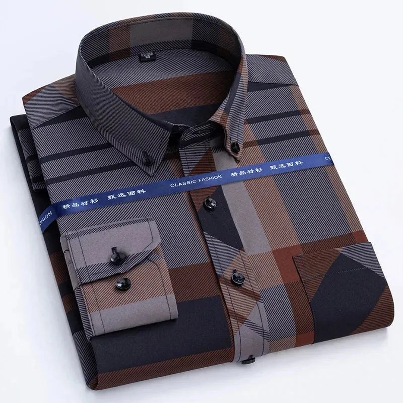 Men's Button Down Plaid Shirt - Plaid Shirt - LeStyleParfait