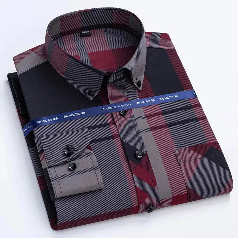 Men's Button Down Plaid Shirt - Plaid Shirt - LeStyleParfait