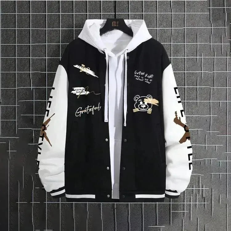 Men's Casual Baseball Jacket - Varsity Jacket - LeStyleParfait