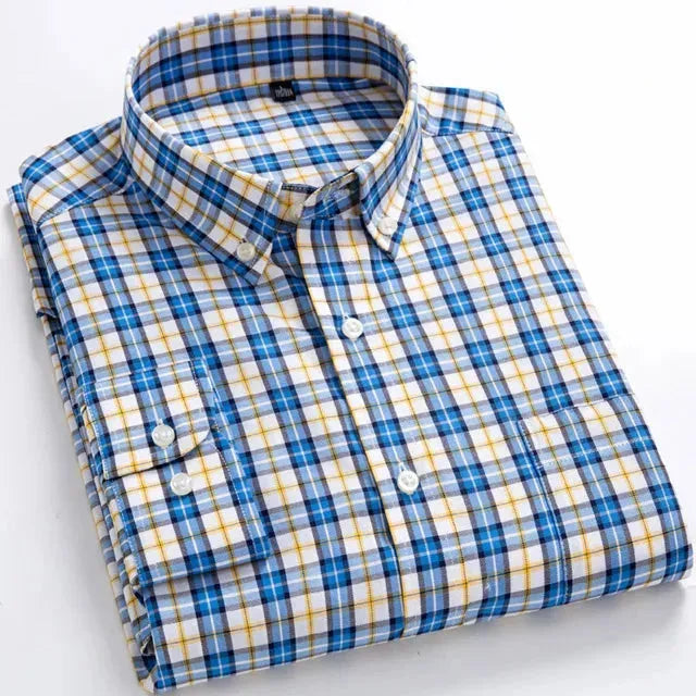 Men's Casual Checked Shirt - Checkered Shirt - LeStyleParfait