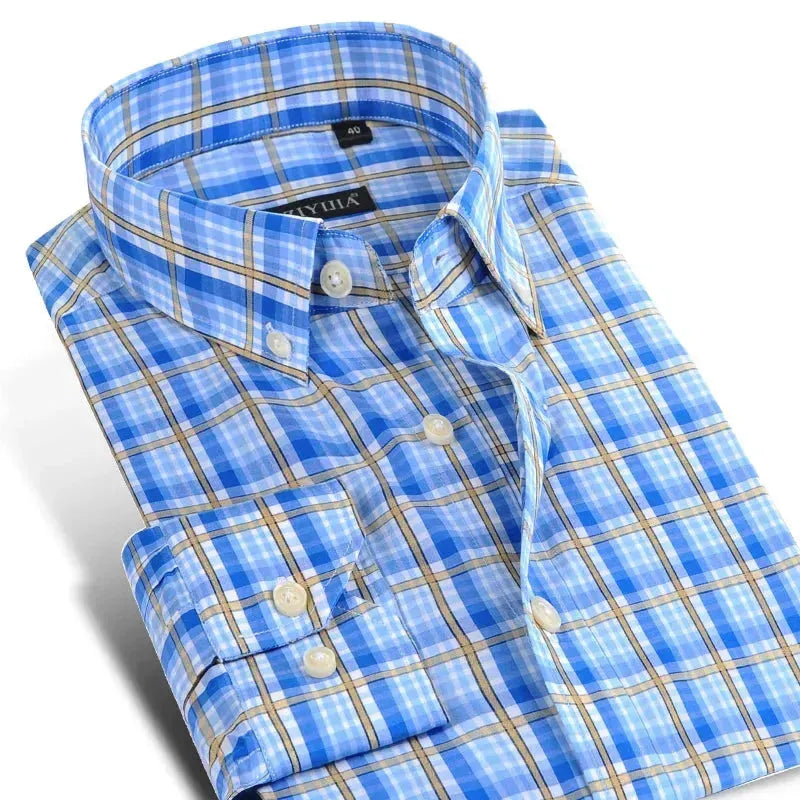 Men's Cotton Big Box Checkered Shirt - Checkered Shirt - LeStyleParfait