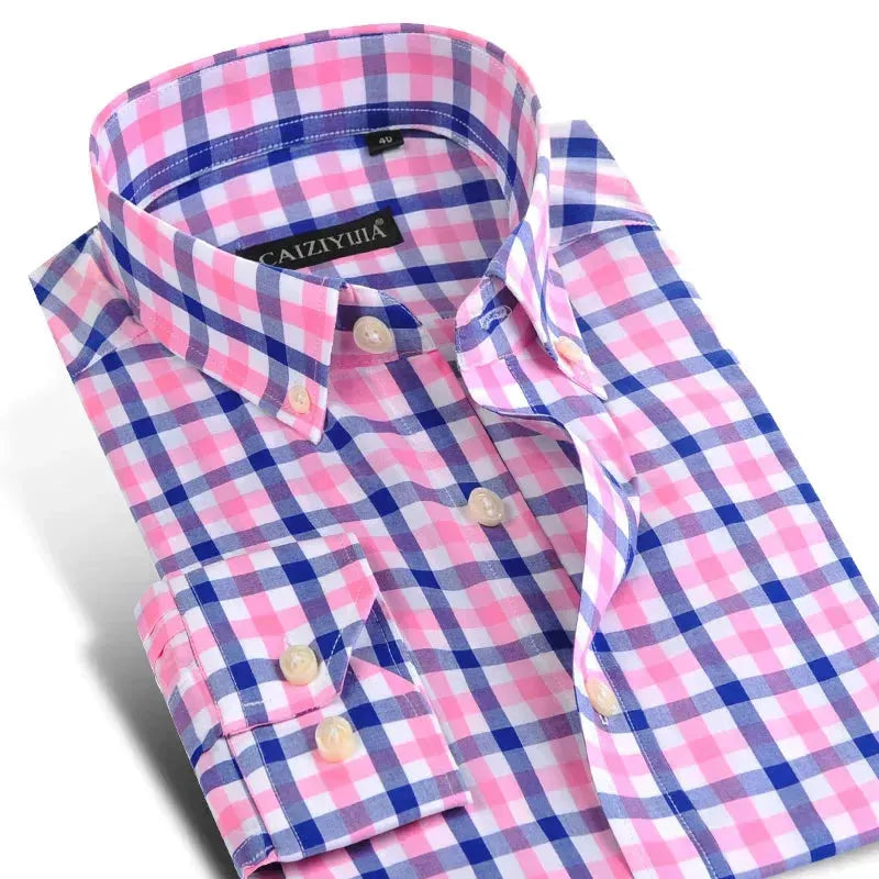 Men's Cotton Big Box Checkered Shirt - Checkered Shirt - LeStyleParfait