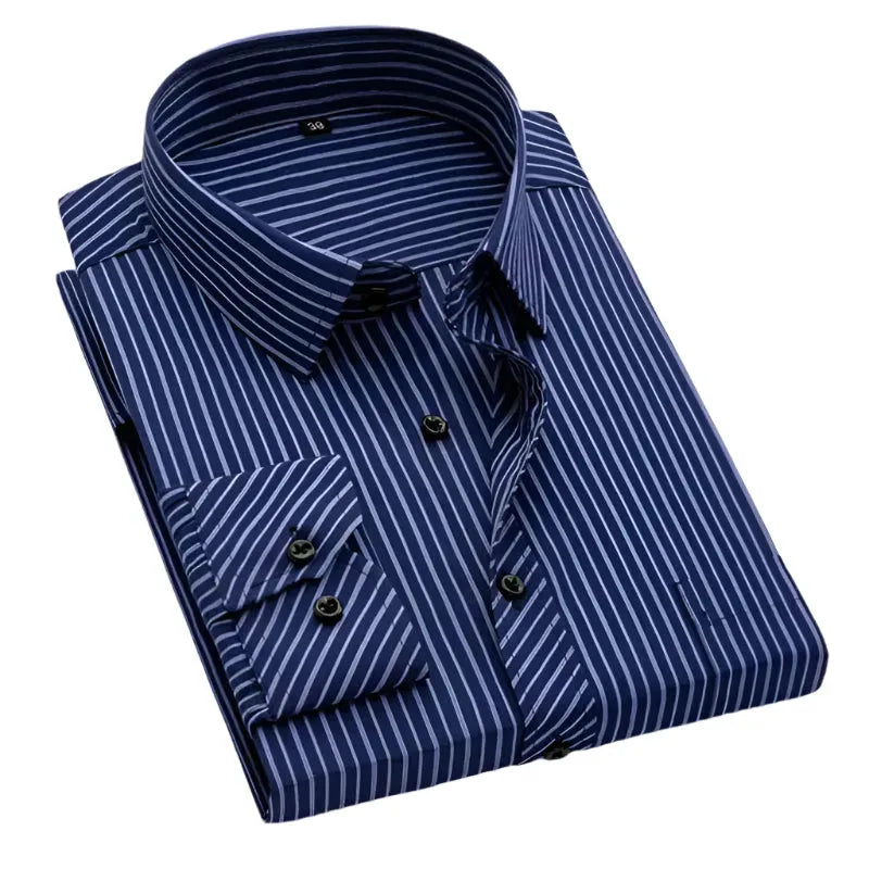 Men's Pinstripe Dress Shirt - Striped Shirt - LeStyleParfait