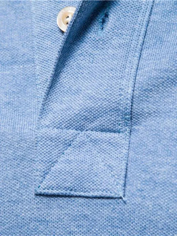 Men's Plain Casual Short-Sleeved Polo Shirt - Polo Shirt - LeStyleParfait