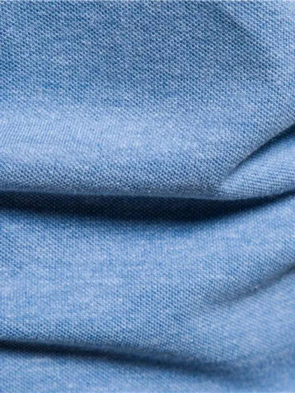 Men's Plain Casual Short-Sleeved Polo Shirt - Polo Shirt - LeStyleParfait