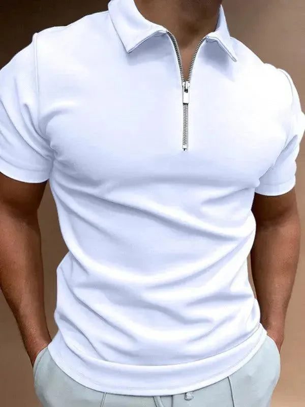 LeStyleParfait Men's T-Shirts Casual Polo Plain-Solid Short Sleeves-