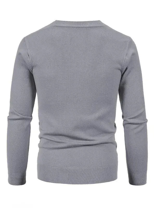Men’s V-Neck Cardigan Sweater – Button Front