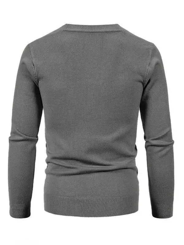 Men’s V-Neck Cardigan Sweater – Button Front