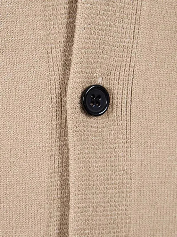 Men’s V-Neck Cardigan Sweater – Button Front