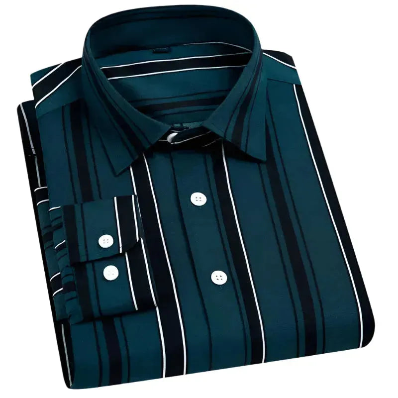 Men's Wide Striped Shirt - Striped Shirt - LeStyleParfait