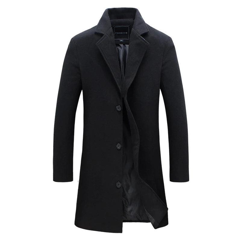 Men's Woolen Overcoat Fashion - Overcoat - LeStyleParfait