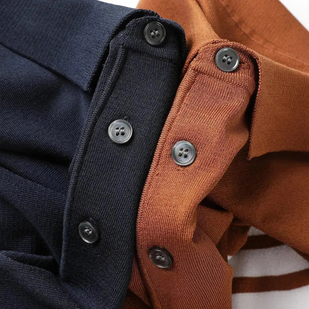 Men Short Sleeve Knitted Polo Shirt - Polo Shirt - LeStyleParfait