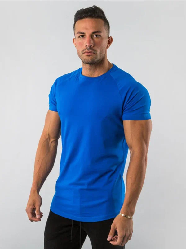 Men Slim Fit Red Casual Tshirt