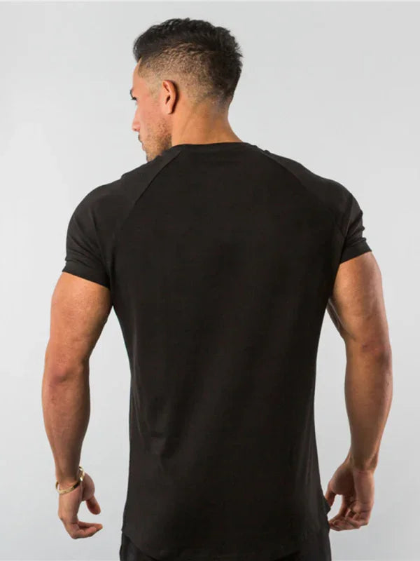 Men Slim Fit Red Casual Tshirt-Men T-Shirt-LeStyleParfait