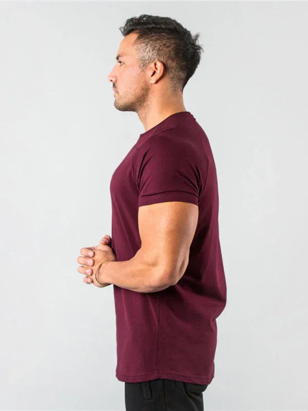 Men Slim Fit Red Casual Tshirt