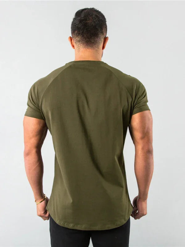 Men Slim Fit Red Casual Tshirt