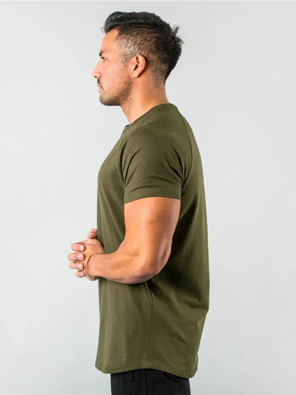 Men Slim Fit Red Casual Tshirt