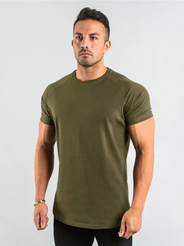 Men Slim Fit Red Casual Tshirt