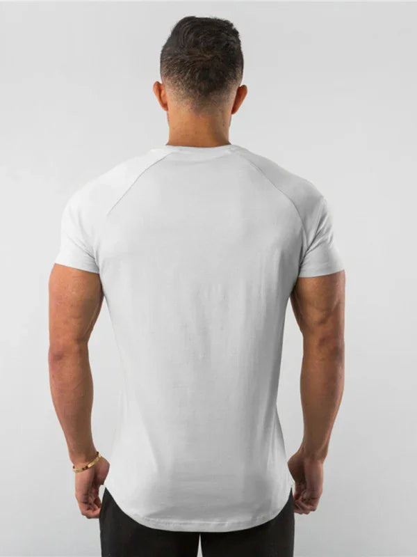 Men Slim Fit Red Casual Tshirt-Men T-Shirt-LeStyleParfait